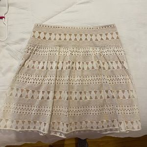BCBG white eyelet skirt